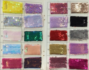 thick satin based sequin metallic fabric color chart
