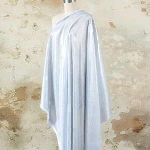 metallic iridescent silver lame fabric