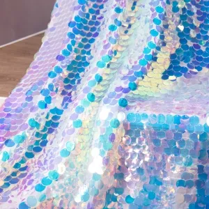 Iridescent Dream Color 18mm Mermaid Sequin Decor Fabric
