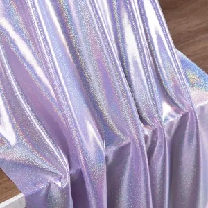 iridescent light purple stretch lame dressmaking fabric