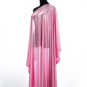 iridescent shiny fuchsia lame stretch fabric by the yard