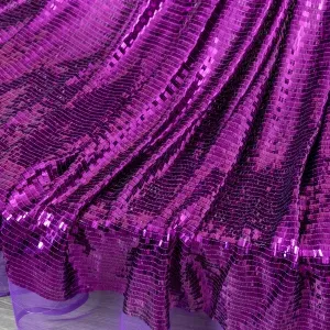Sparkly Purple Rectangle Sequin Halloween Decor Fabric