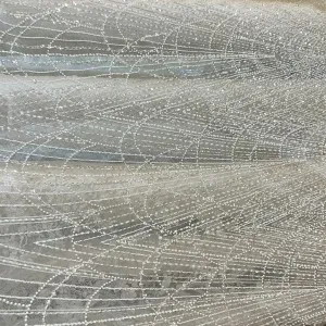 heavy beads pearls sequins messy ripple pattern fabric