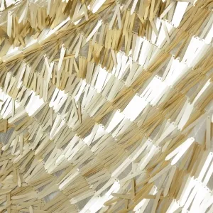 matte gold fringe piano rectangle sequin dress fabric