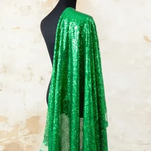 Shiny Emerald Green Mini Sequin Fabric for Crafts DIY