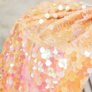 Iridescent Orange 18mm Scaled Sequin Glitter Fabric