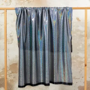Rainbow Glitters Black Lame Fabric for Fashion Projects