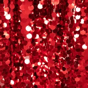 Sparkly Red Fish Scale Large Sequin Fabric by the Yard