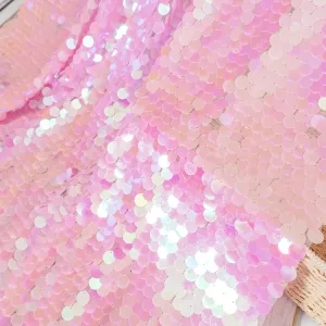 shiny iridescent pink fabric for girls dresses