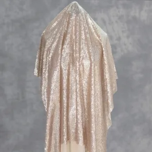 Matte Champagne Glitz 3mm Sequin Evening Dress Fabric