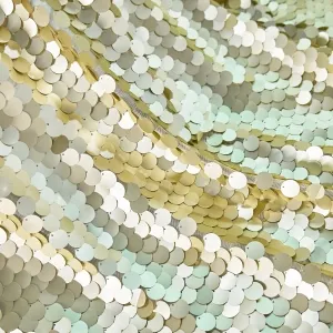 Matte Champagne 18mm Sequin Prom Dress Fabric by the Yard