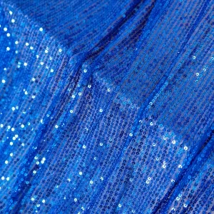 royal blue stripe pattern mini sequin prom dress fabric