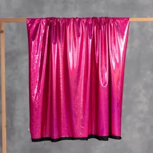 shiny iridescent rose color foil metallic lame fabric