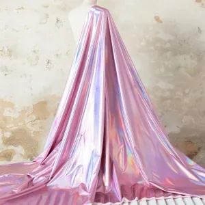 iridescent pink smooth lame fabric
