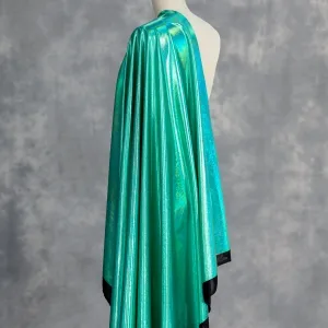 iridescent jade color stretchy spandex lame dress fabric