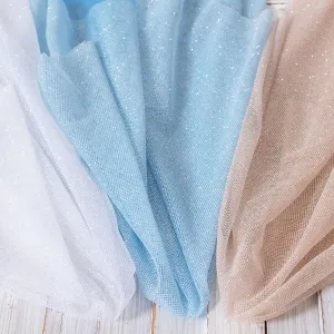 small dense white diamond glitter sparkly mesh fabric