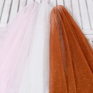 dazzling glitter densely glued lightweight crisp tulle