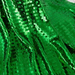 Emerald Green 3x9mm Rectangle Piano Sequin Dress Fabric