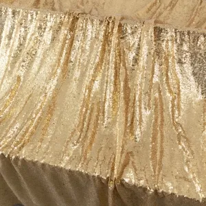 Glitter Metallic Gold 3mm Mini Sequin Fabric by the Yard