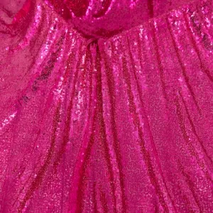 Vibrant Magenta 3mm Small Sequin Glitz Metallic Fabric