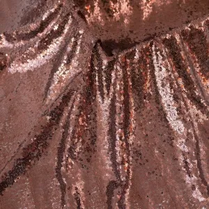 Shiny Chocolate Glitz 3mm Sequin Dressmaking Fabric