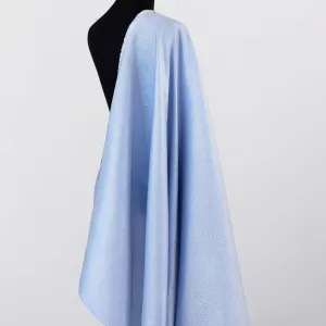 shimmering light steel blue metallic stiff lurex fabric