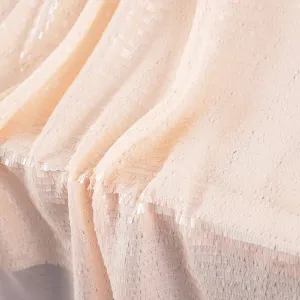 Sparkly Apricot 3x9 Piano Key Rectangle Sequin Fabric