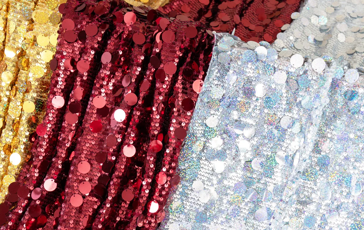 518mm mixed sequin fabrics