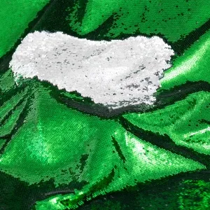 Shiny Emerald Green and Silver Mermaid Flip Up Sequin
