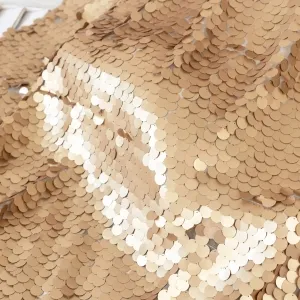 Matte Gold Round Big Sequin Stunning Dressmaking Fabric