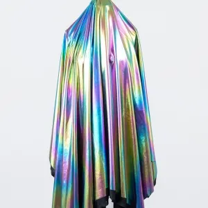 ombre rainbow stretch lame reflective coating material
