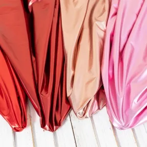 metallic shiny 4 way spandex stretch foil lame fabric