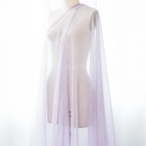 luxury shining powder spraying glued light lavender mesh