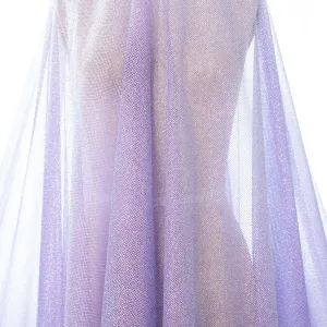 glitter wisteria mesh fabric with metallic sparkle accent