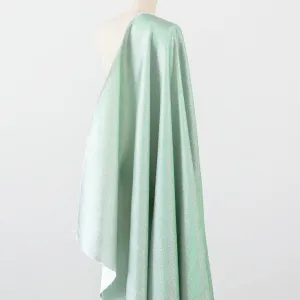 shiny mint lurex metallic fabric for dresses and decor