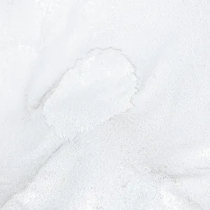 Shimmering Milk-white Reversible 5mm Sequin Fabric