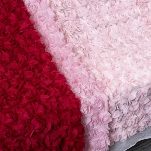feminine 3d soft mesh rose blossom flower lace fabric