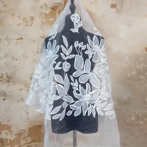 elegant big leaf floral pattern laser cut lace material