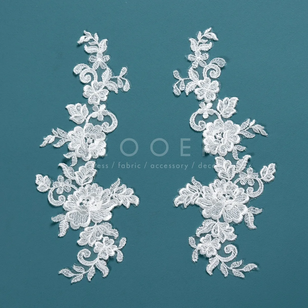 floral motif embroidery lace applique