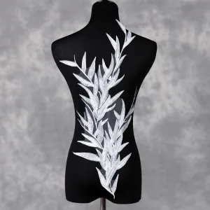 exquisite bamboo leaf embroidery bridal lace applique