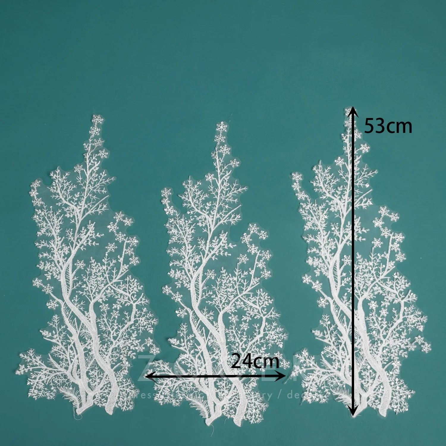 snowflake tree branches art lace appliques