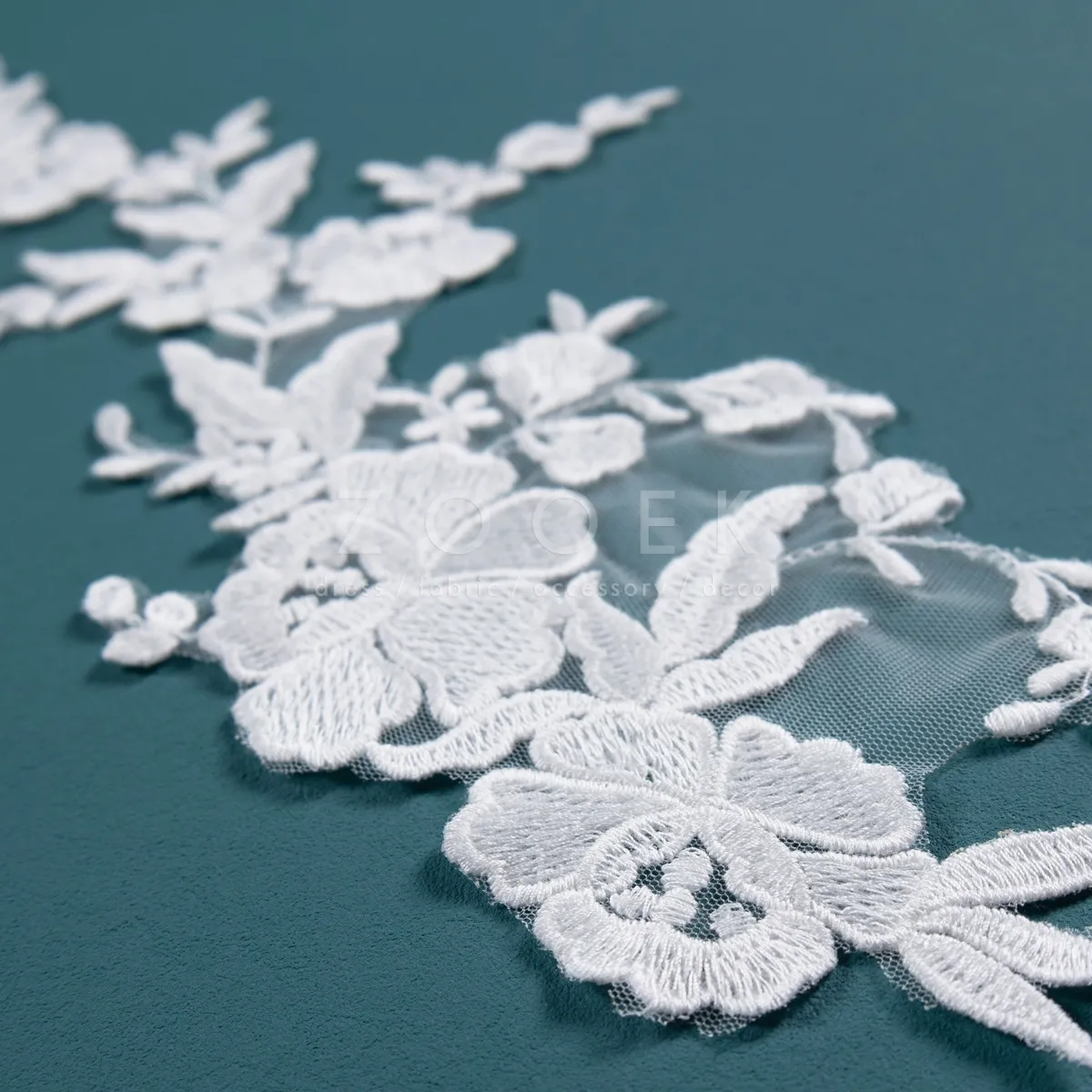 off white floral lace appliques