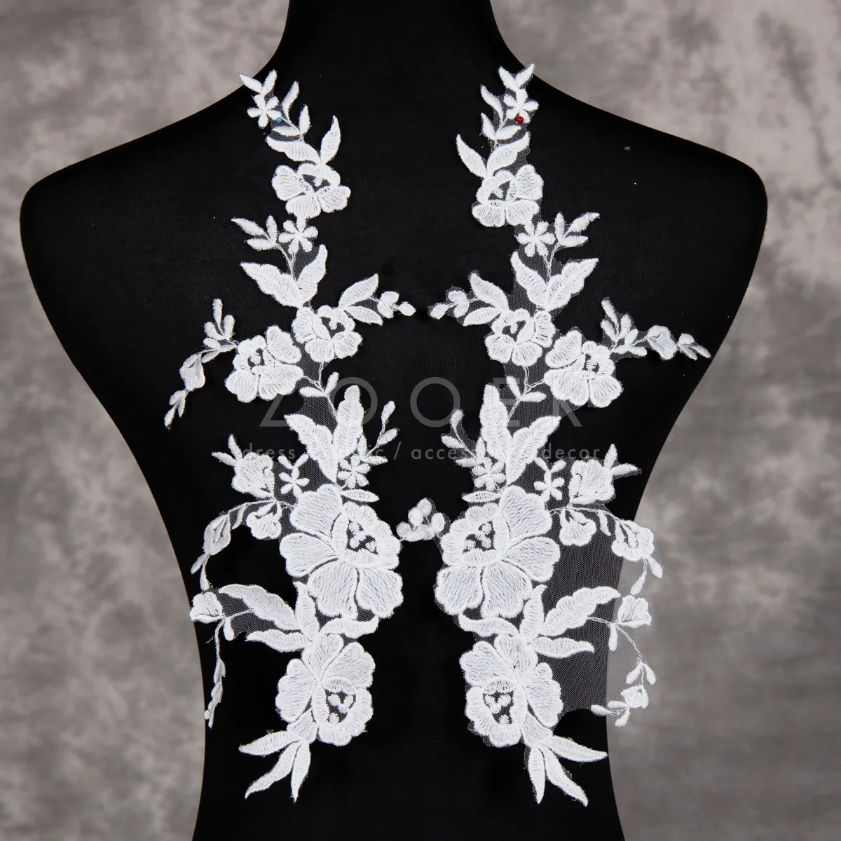 romantic off white floral lace appliques for bridal dress
