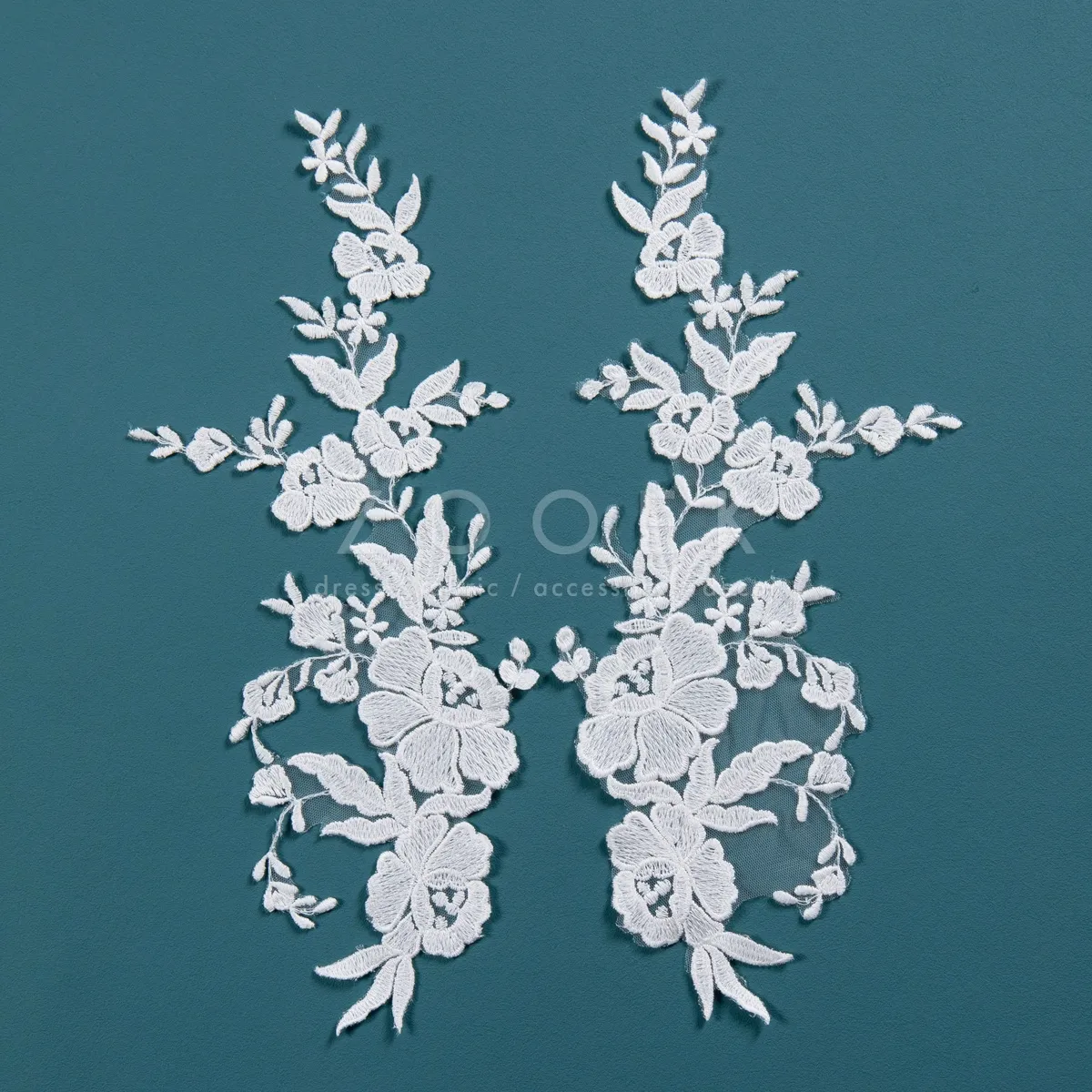 romantic off white floral lace appliques