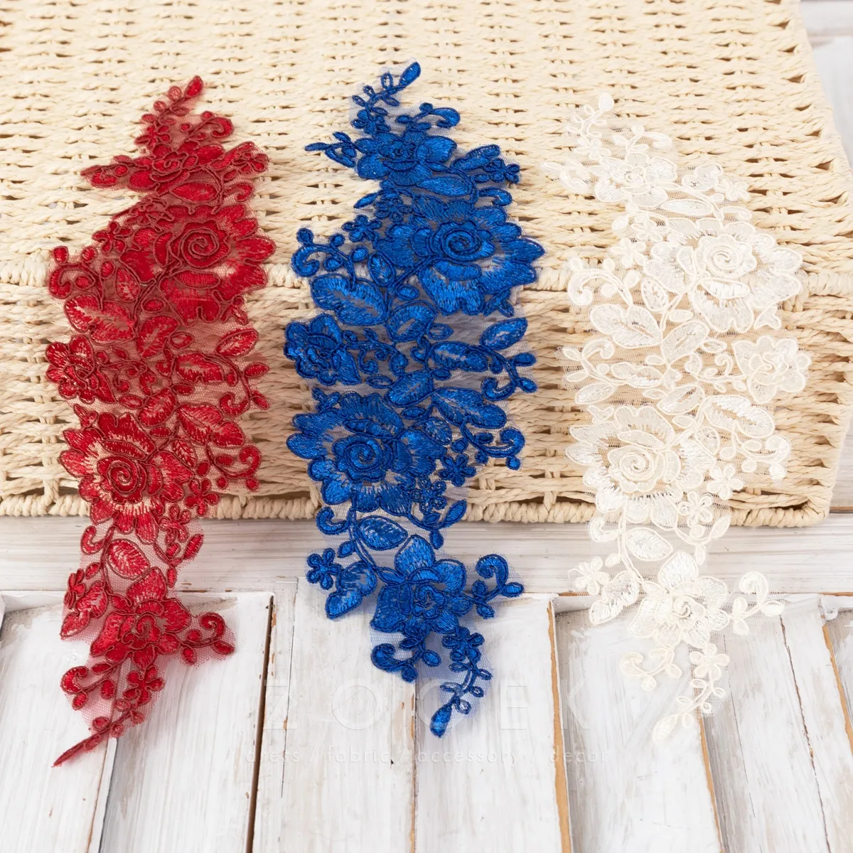 decorative floral lace appliques