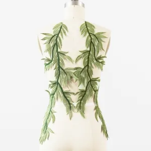 green leaves vine sewing lace appliques for costumes