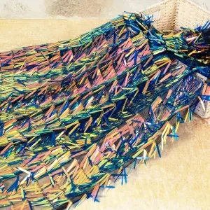 iridescent galaxy long sword metallic sequin dress fabric