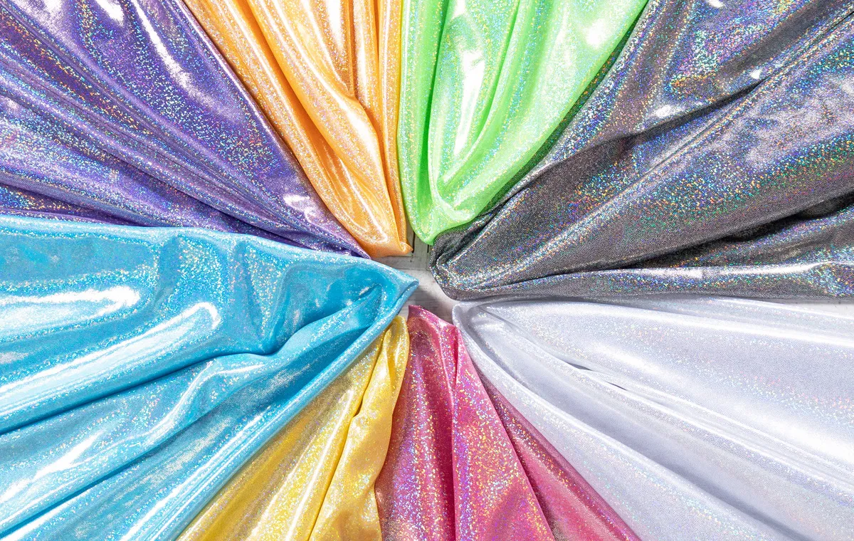 semi sheer stretch lame fabrics