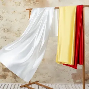 smooth lustrous charmeuse satin fabric by the yard