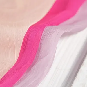 soft wrinkle polyester chiffon crepe fabric by the yard
